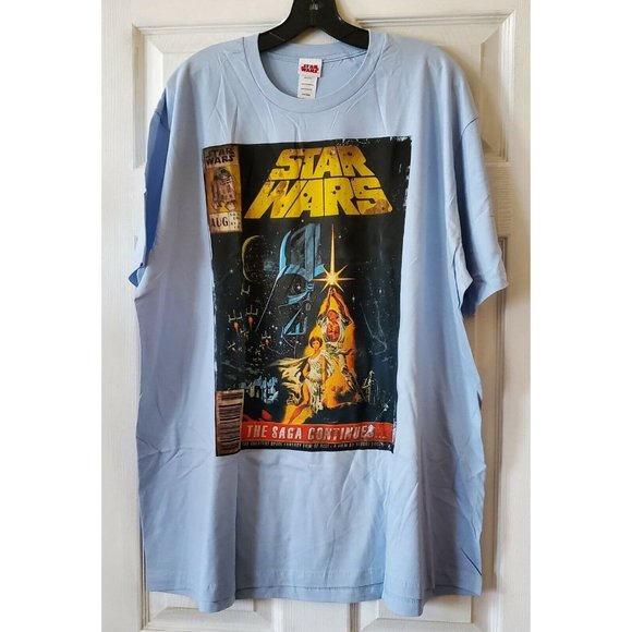 VINTAGE STAR WARS THE SAGA CONTINUES 1990S OFFICIAL MERCHANDISE TSHIRT XXL NWOT - Picture 1 of 6